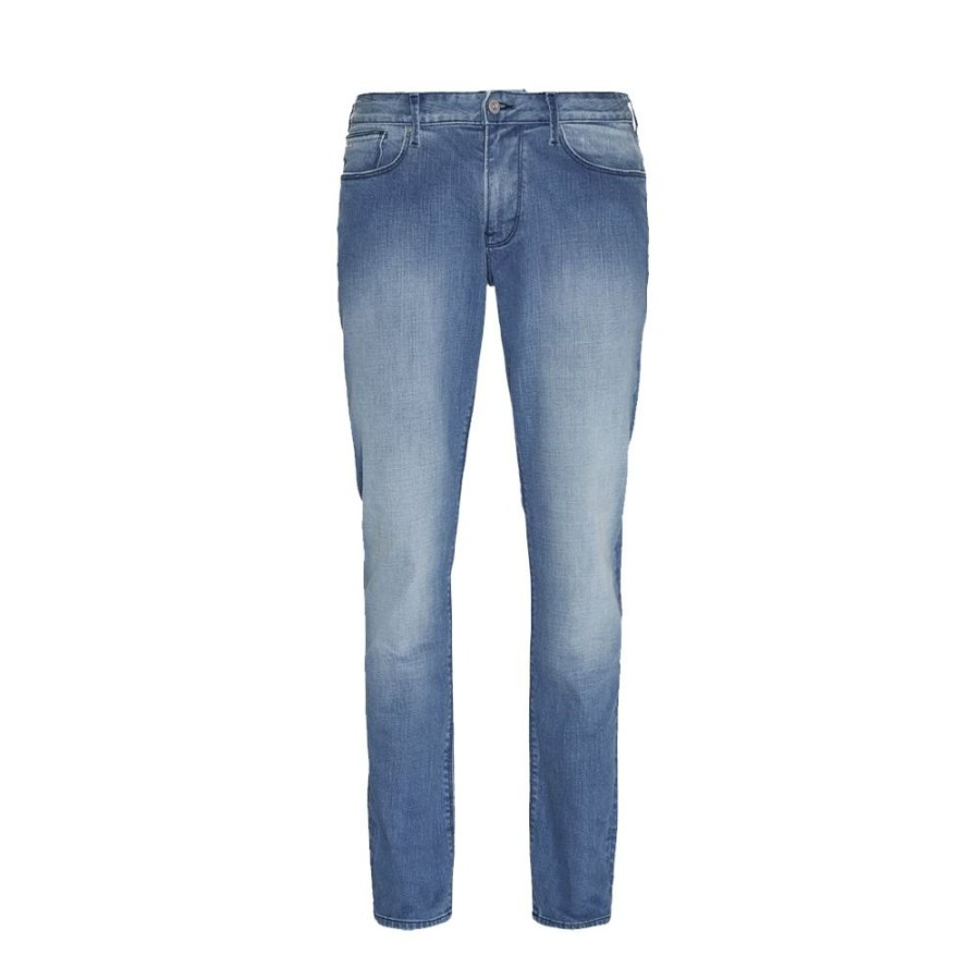 Herren Emporio Armani Herre Jeans | Emporio Armani - Jeans Lys Bla