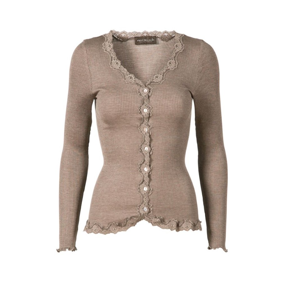 Dame Rosemunde Strik | Rosemunde U2013 Blonde Cardigan I Silke, Vintage Brun