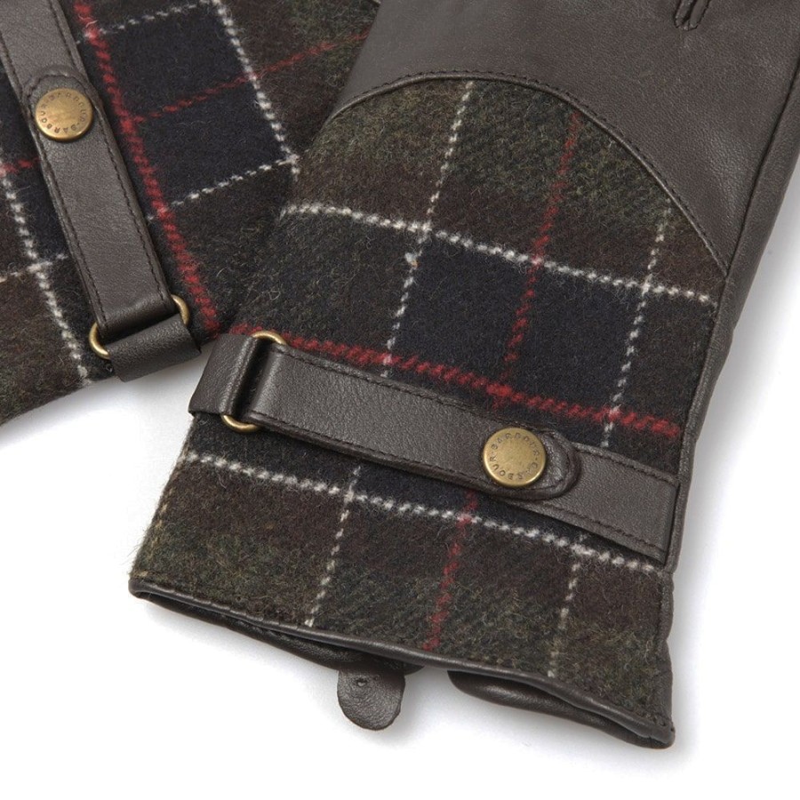 Dame BARBOUR Handsker | Barbour - Dee Tartan Gloves Dark Brown