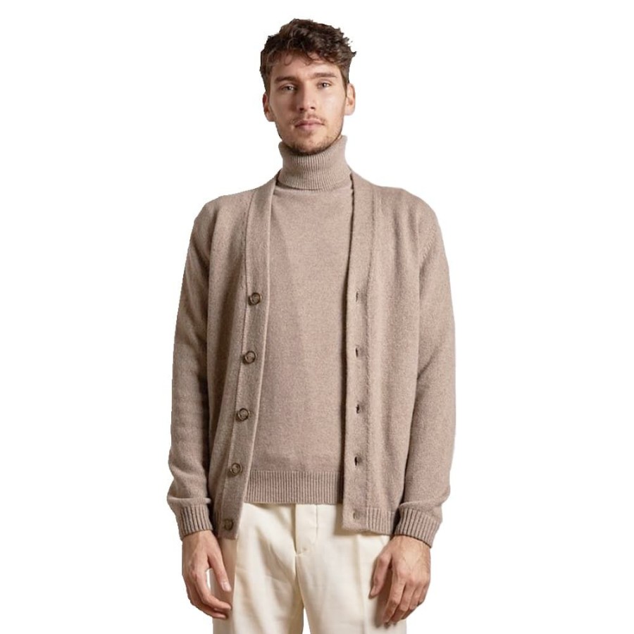 Herren Daniele Fiesoli Cardigan | Daniele Fiesoli - Knit Cardigan Beige