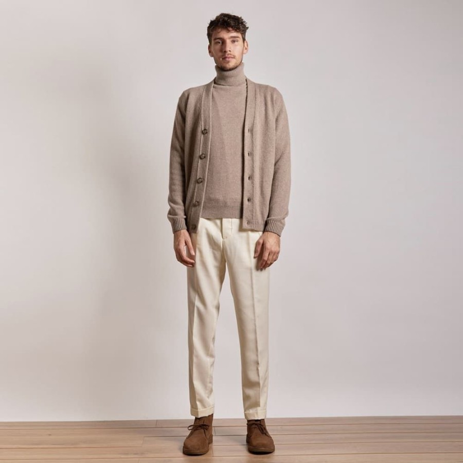 Herren Daniele Fiesoli Cardigan | Daniele Fiesoli - Knit Cardigan Beige