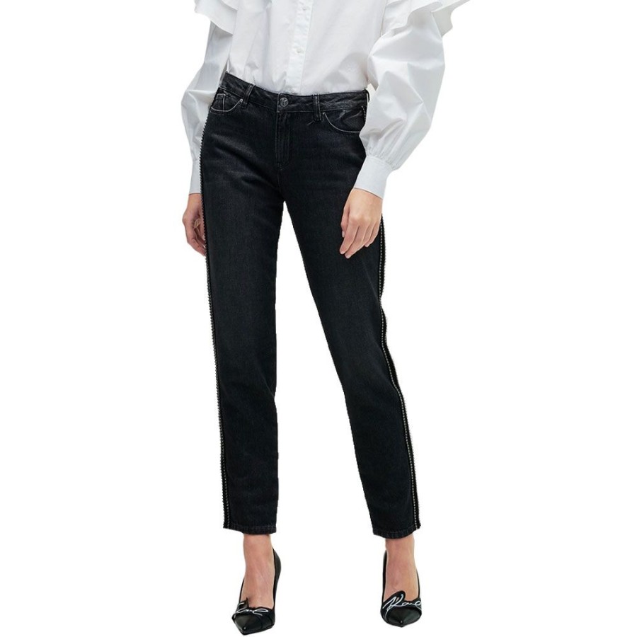 Dame Karl Lagerfeld Jeans | Karl Lagerfeld - Girlfriend Jeans Sort