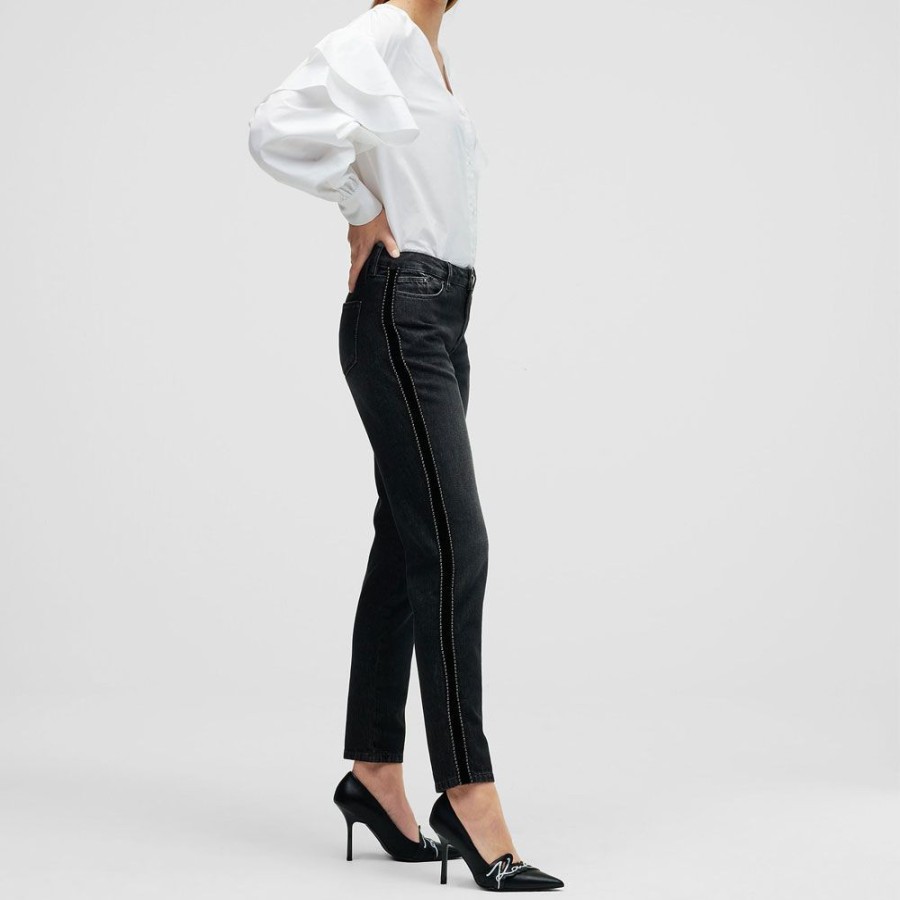 Dame Karl Lagerfeld Jeans | Karl Lagerfeld - Girlfriend Jeans Sort