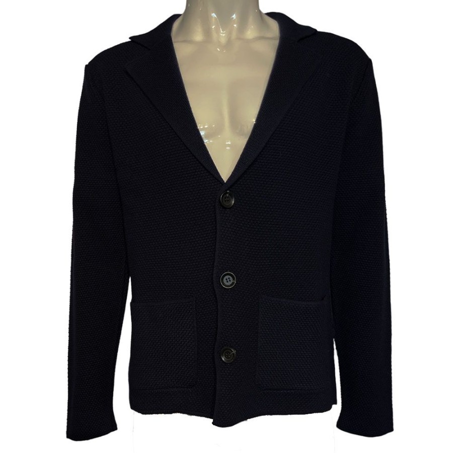 Herren Daniele Fiesoli Cardigan | Daniele Fiesoli - Knit Jacket Navy