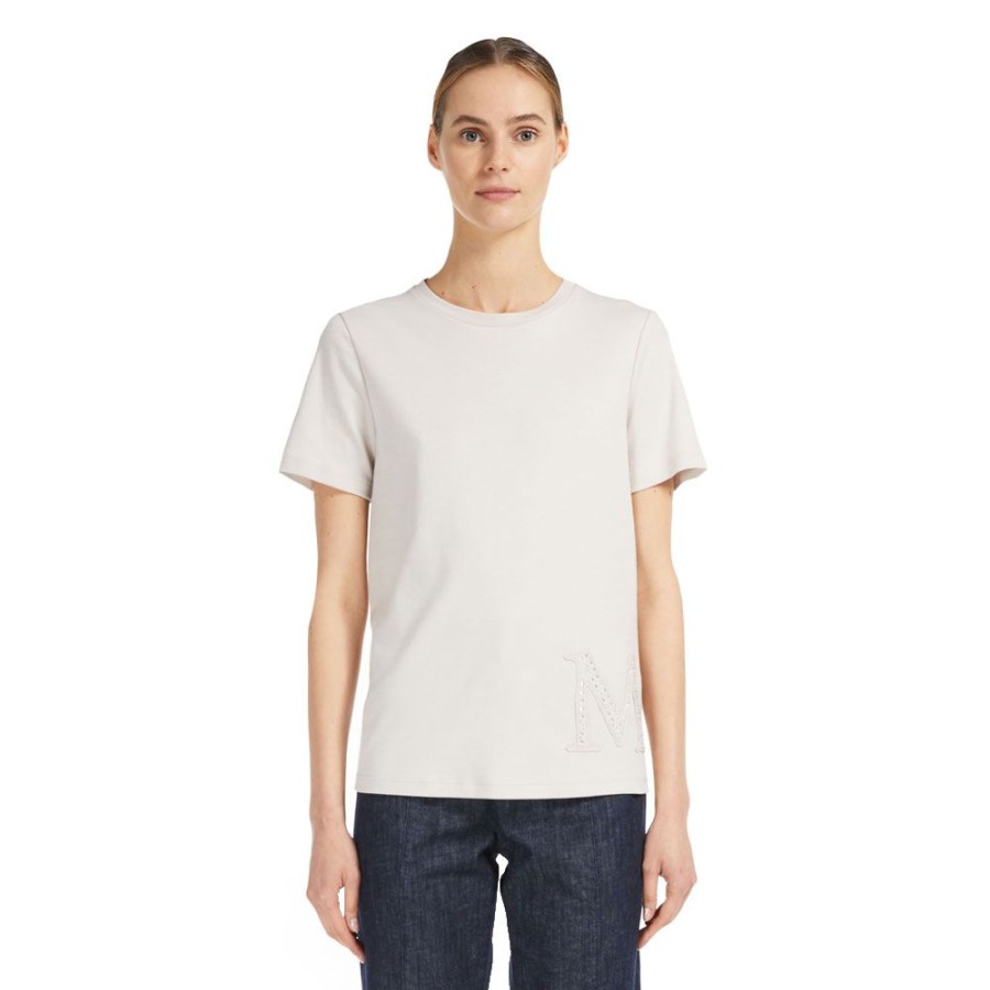 Dame S MaxMara T-Shirts | S Max Mara - Battage T-Shirt Sand