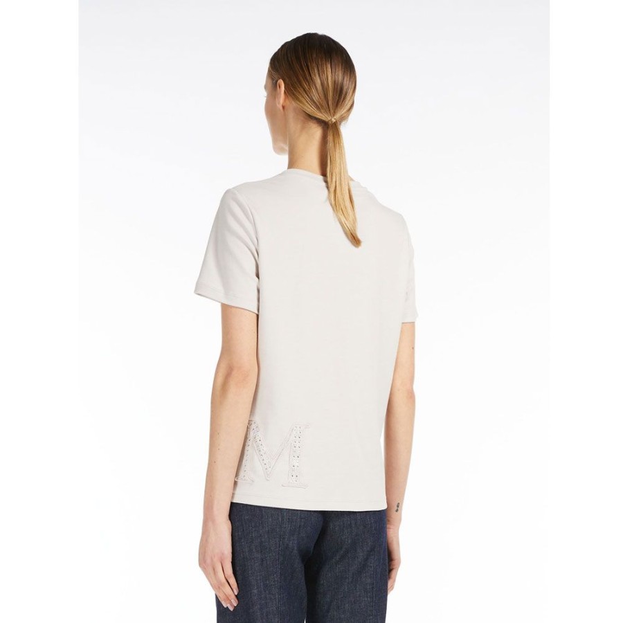 Dame S MaxMara T-Shirts | S Max Mara - Battage T-Shirt Sand