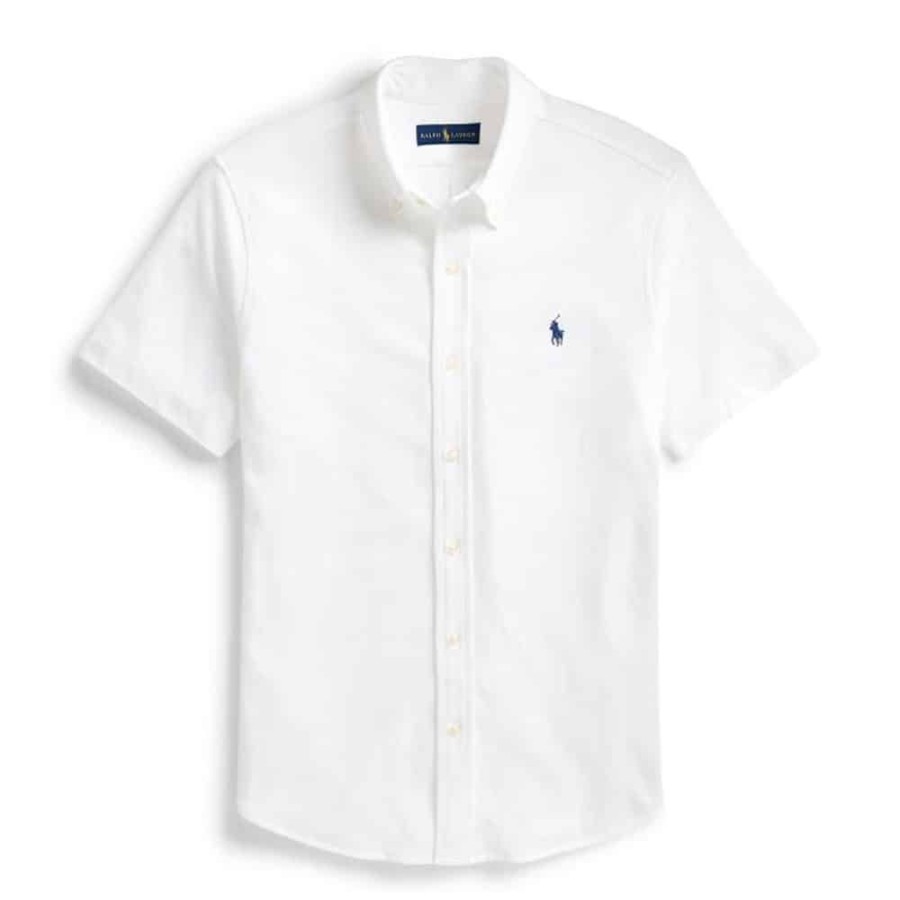 Herren RALPH LAUREN Skjorter | Ralph Lauren - Regular Fit Featherweight Mesh Shirt Hvid