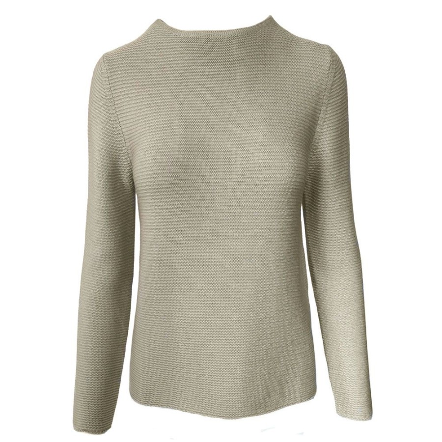 Dame Gran Sasso Strik | Gran Sasso - Crew Neck Knit Sand