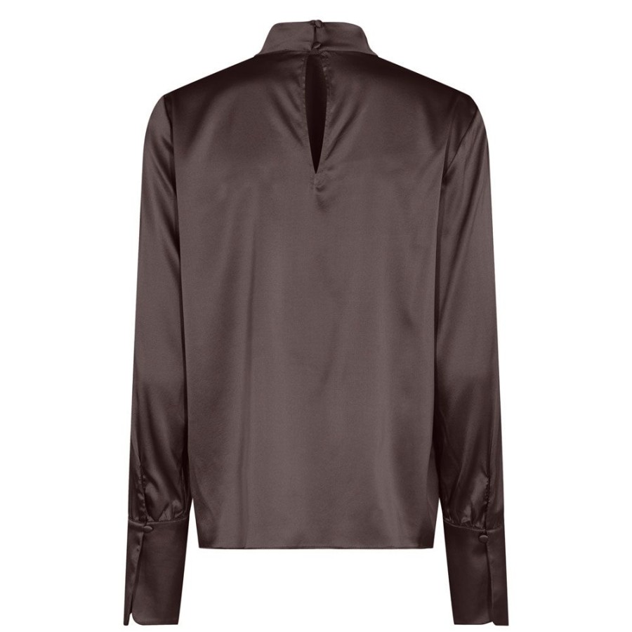 Dame Levetu00e9 Room Bluser | Levetu00E9 Room - Dakota 16 Silk Blouse Brun