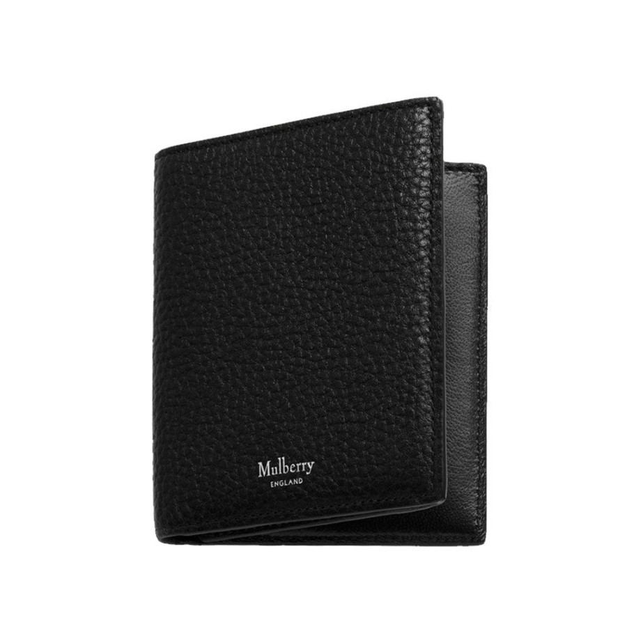 Herren Mulberry MEN Punge | Mulberry - Trifold Wallet, Black Small Classic Grain