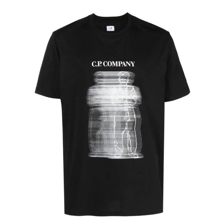 Herren C.P. Company T-Shirts | C.P. Company - T-Shirt Sort