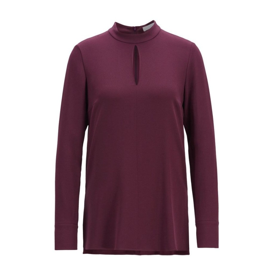 Dame BOSS WOMEN Skjorter | Boss - Biducla, Plum Bordeaux