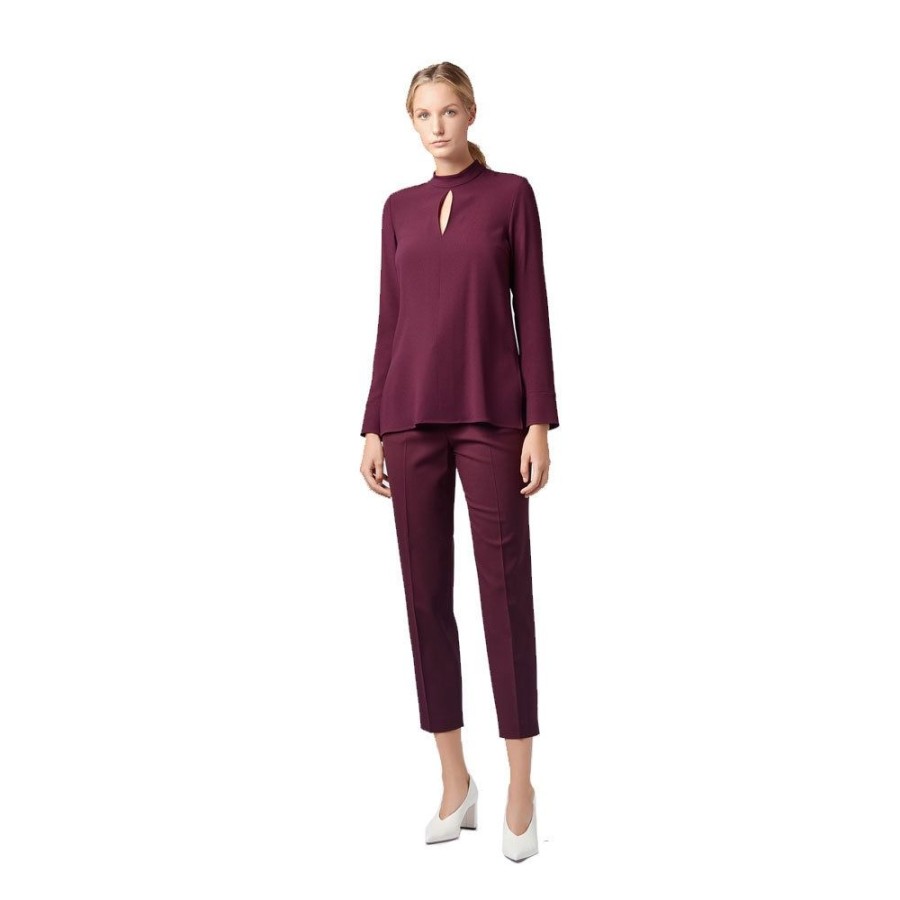 Dame BOSS WOMEN Skjorter | Boss - Biducla, Plum Bordeaux