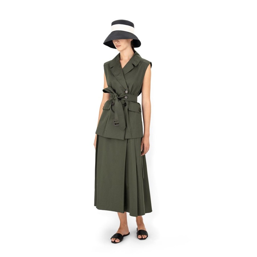 Dame S MaxMara Nederdele | S Max Mara - Tegola Nederdel Army