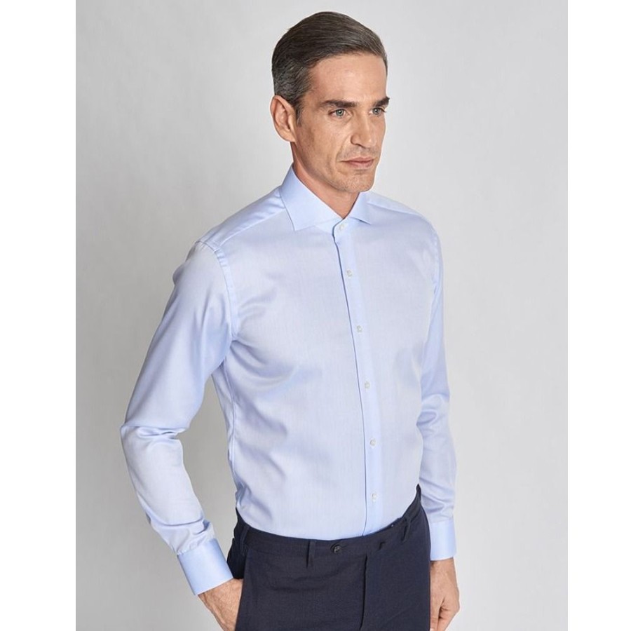 Herren Xacus MEN Skjorter | Xacus - Shirt Lys Bla