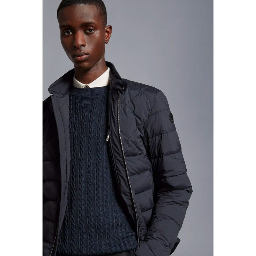 Herren MONCLER HERRE Overtoj | Moncler - Choquart Lightweight Down Jacket Navy