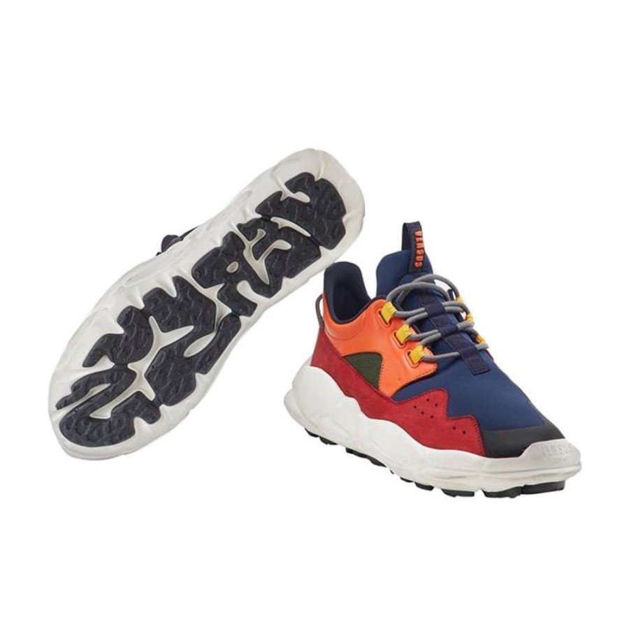 Dame Versus Versace Sneakers | Versus Versace U2013 Anatomia Runner Trainers, Blue/Red/ Orange