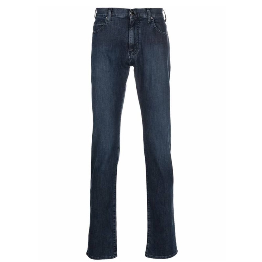 Herren Emporio Armani Herre Jeans | Emporio Armani - J75 Slim Jeans Bla