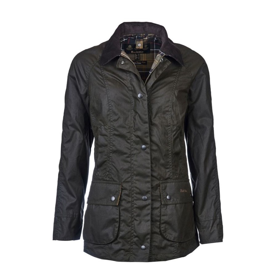 Dame BARBOUR Overtoj | Barbour - Beadnell Wax Jakke Oliven