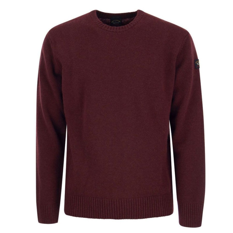 Herren Paul & Shark Strik | Paul & Shark- Knit Pullover Bordeaux