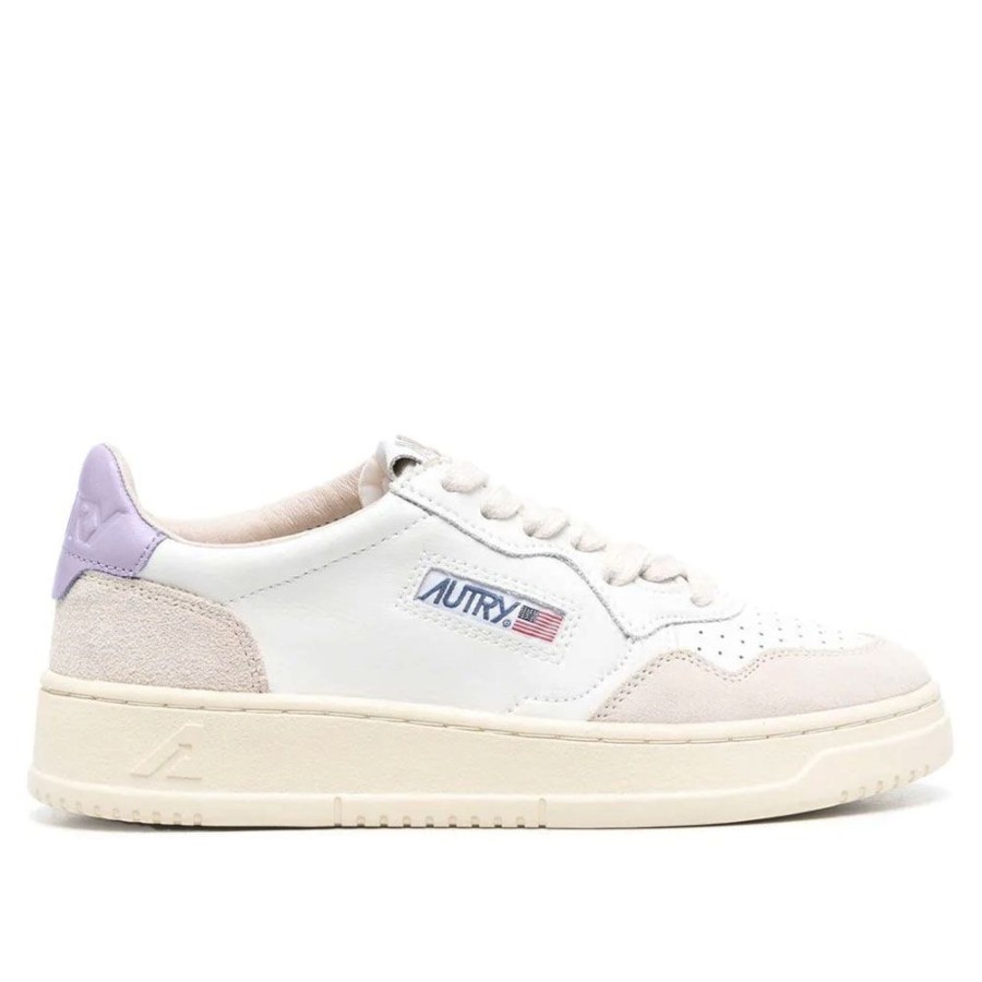 Dame Autry Sneakers | Autry - Medalist Low Sneakers Hvid-Lilla