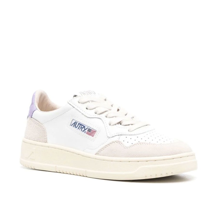 Dame Autry Sneakers | Autry - Medalist Low Sneakers Hvid-Lilla