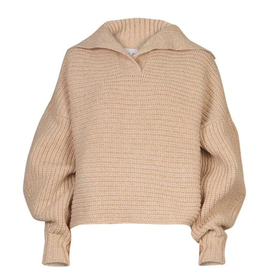 Dame Lala Berlin Strik | Lala Berlin - Troyer Koami Knit Beige