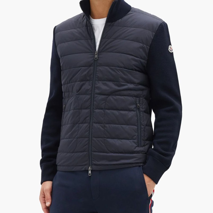 Herren MONCLER HERRE Overtoj | Moncler - Cardigan Navy