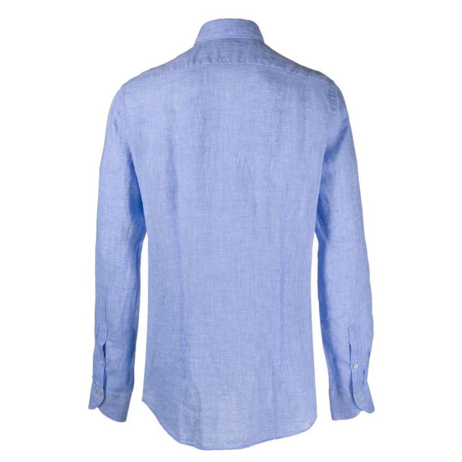 Herren Xacus MEN Skjorter | Xacus - Linen Shirt Lys Bla