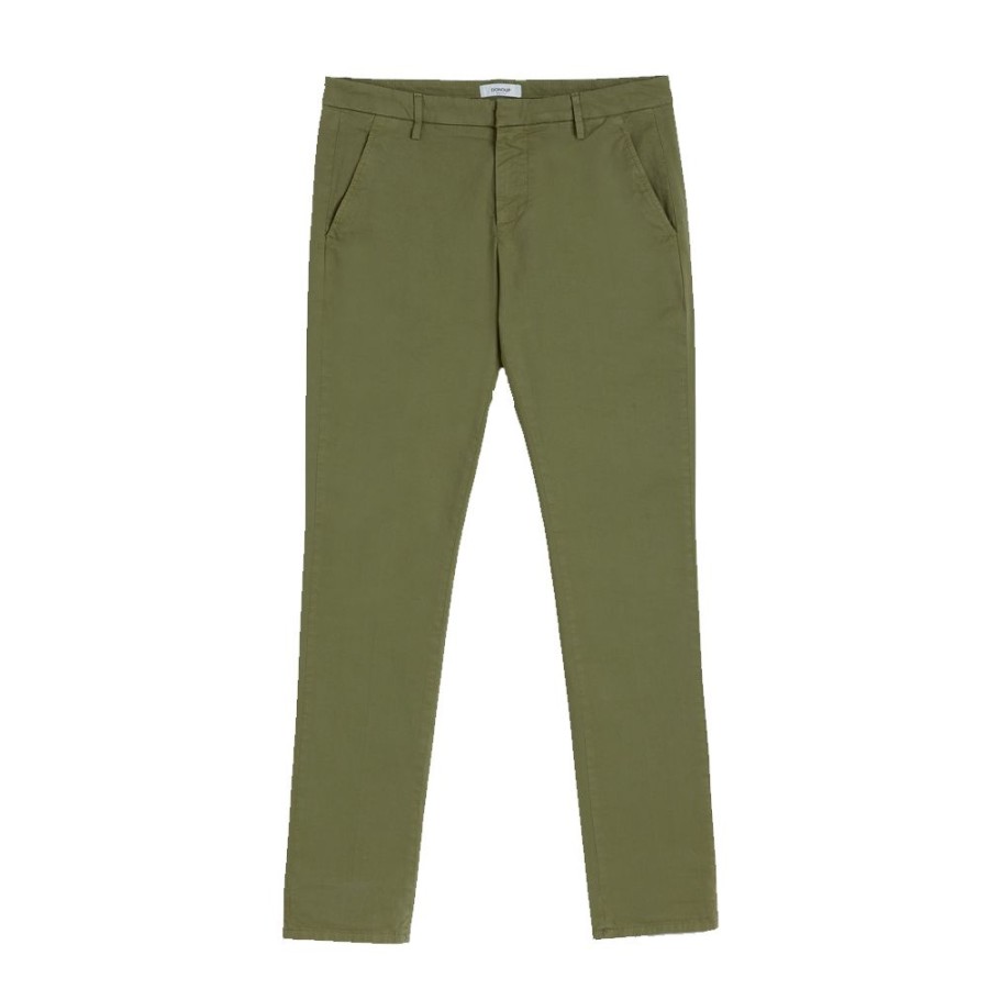 Herren Dondup MEN Bukser | Dondup - Gaubert Chinos Lys Gron