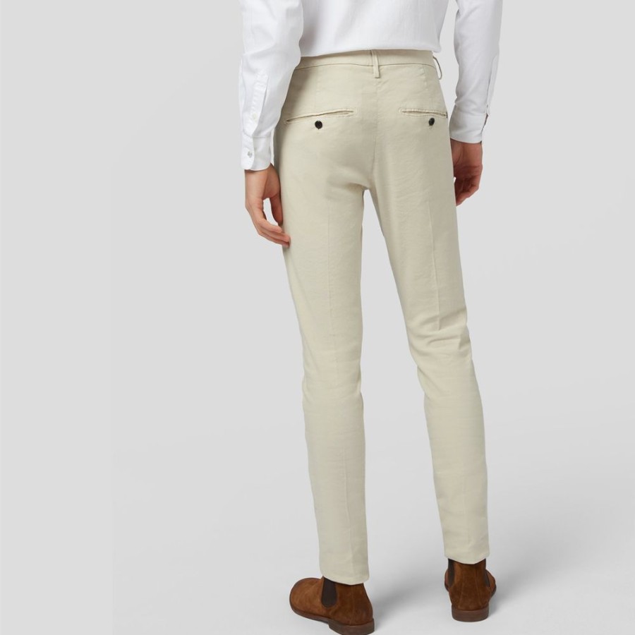 Herren Dondup MEN Bukser | Dondup - Gaubert Chinos Off White