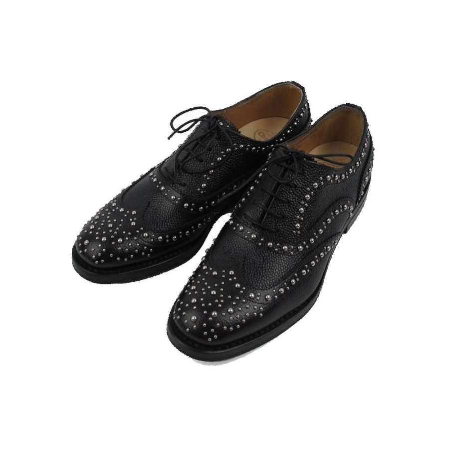 Herren Churchs Business Sko | Church'S - Burwood 2S Leather Shoes Sort