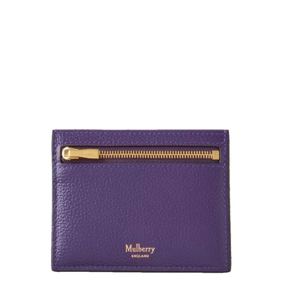 Dame Mulberry Punge | Mulberry - Zipped Card Slip, Amethyst