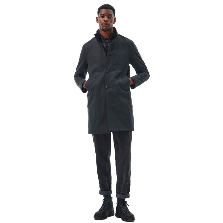 Herren BARBOUR HERRE Overtoj | Barbour - Kentwood Mac Coat Sort