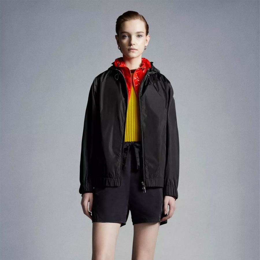 Dame MONCLER DAME Overtoj | Moncler - Cecile Vindjakke Sort