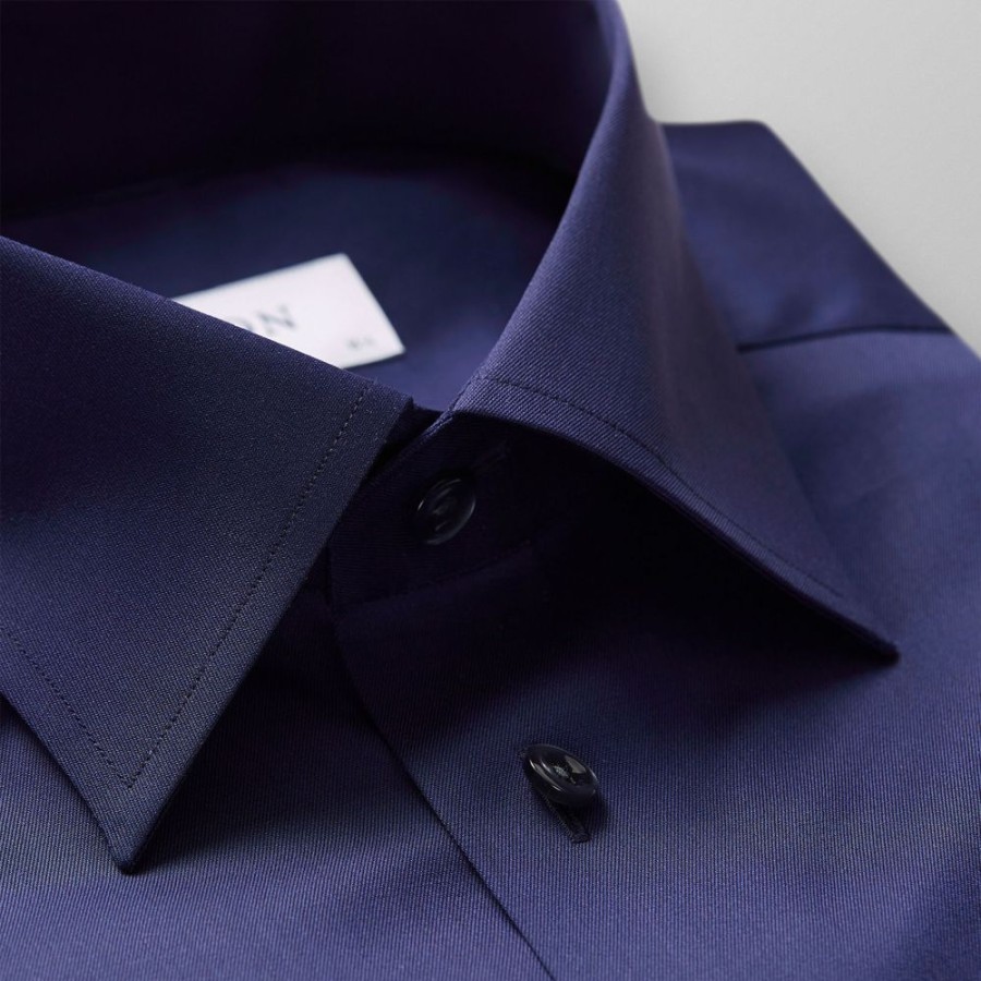 Herren Eton Skjorter | Eton - Classic Fit Shirt Navy