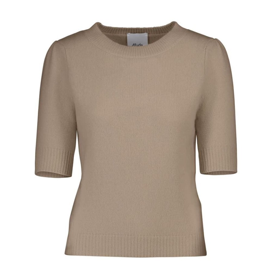 Dame Allude Strik | Allude - Rd-Sweater Sand