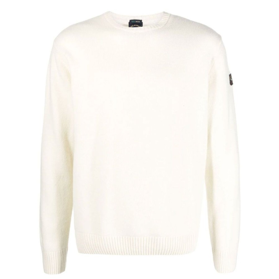 Herren Paul & Shark Strik | Paul & Shark- Knit Pullover Off White