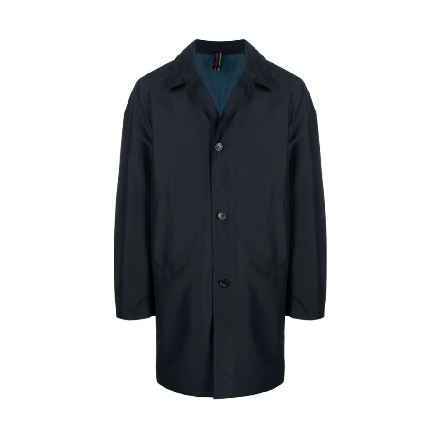 Herren Paul Smith Overtoj | Ps Paul Smith - Mac Coat Navy