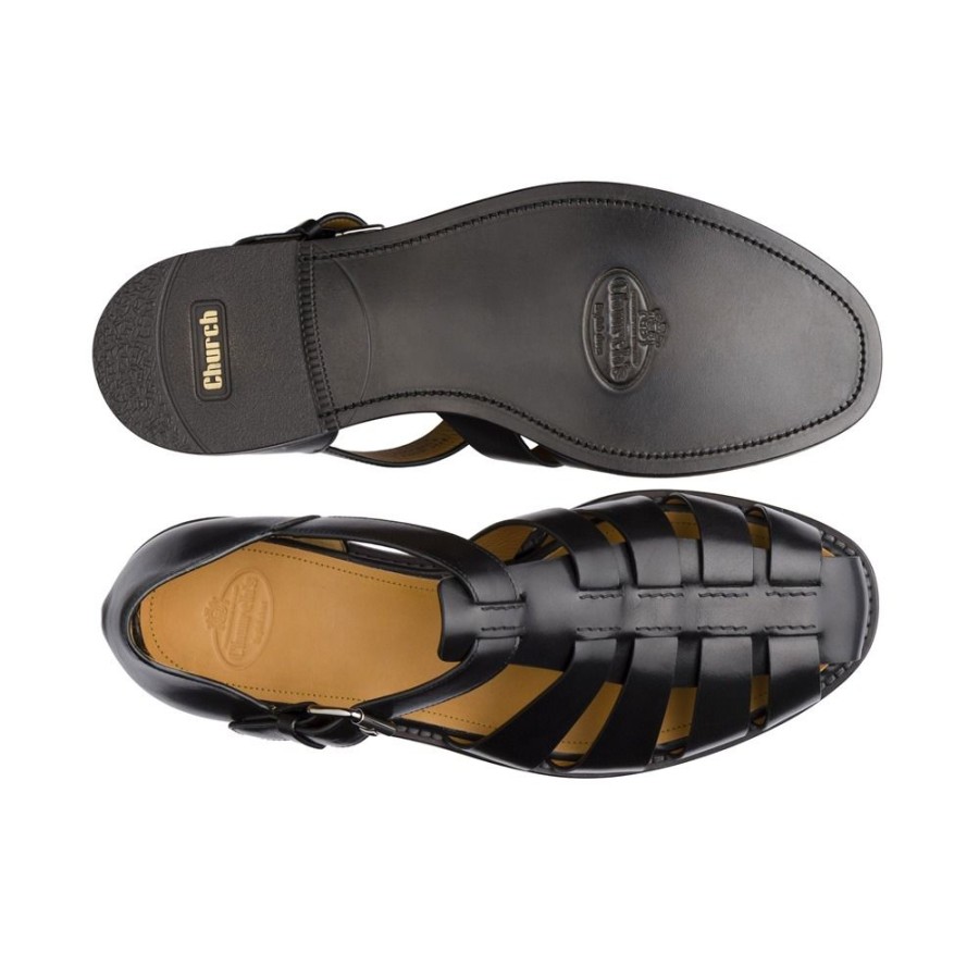 Herren Churchs Sandaler | Church'S - Fischerman Sandals Sort