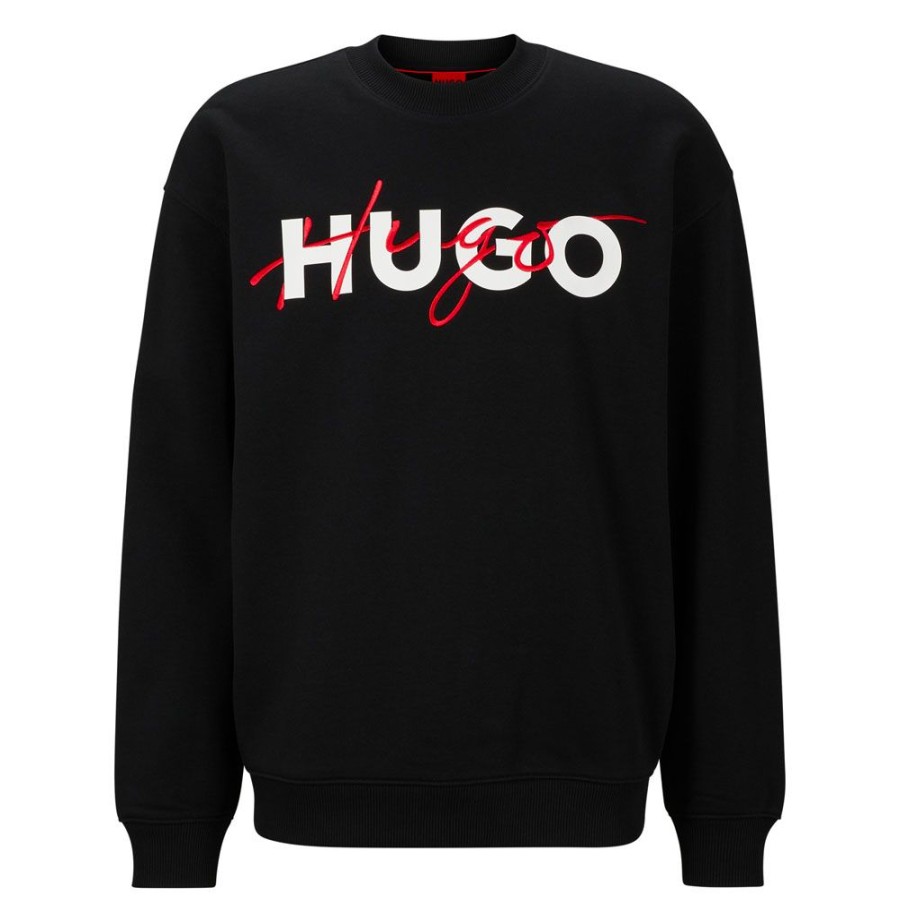 Herren HUGO Sweatshirts | Hugo - Droyko Sweatshirt Sort