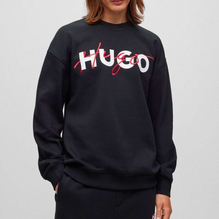 Herren HUGO Sweatshirts | Hugo - Droyko Sweatshirt Sort