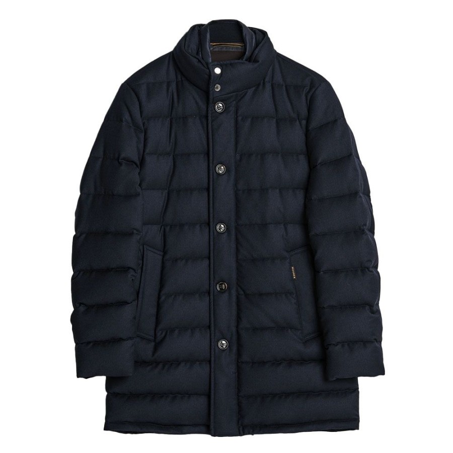 Herren MooRER Overtoj | Moorer - Calegari Coat Navy