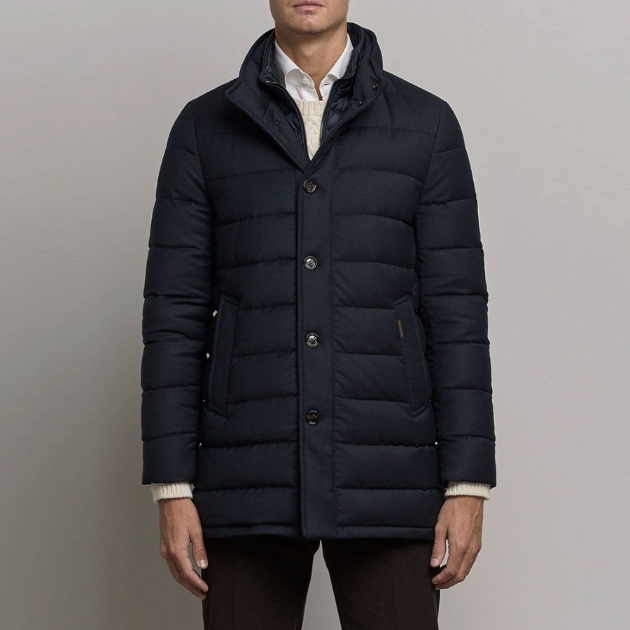 Herren MooRER Overtoj | Moorer - Calegari Coat Navy