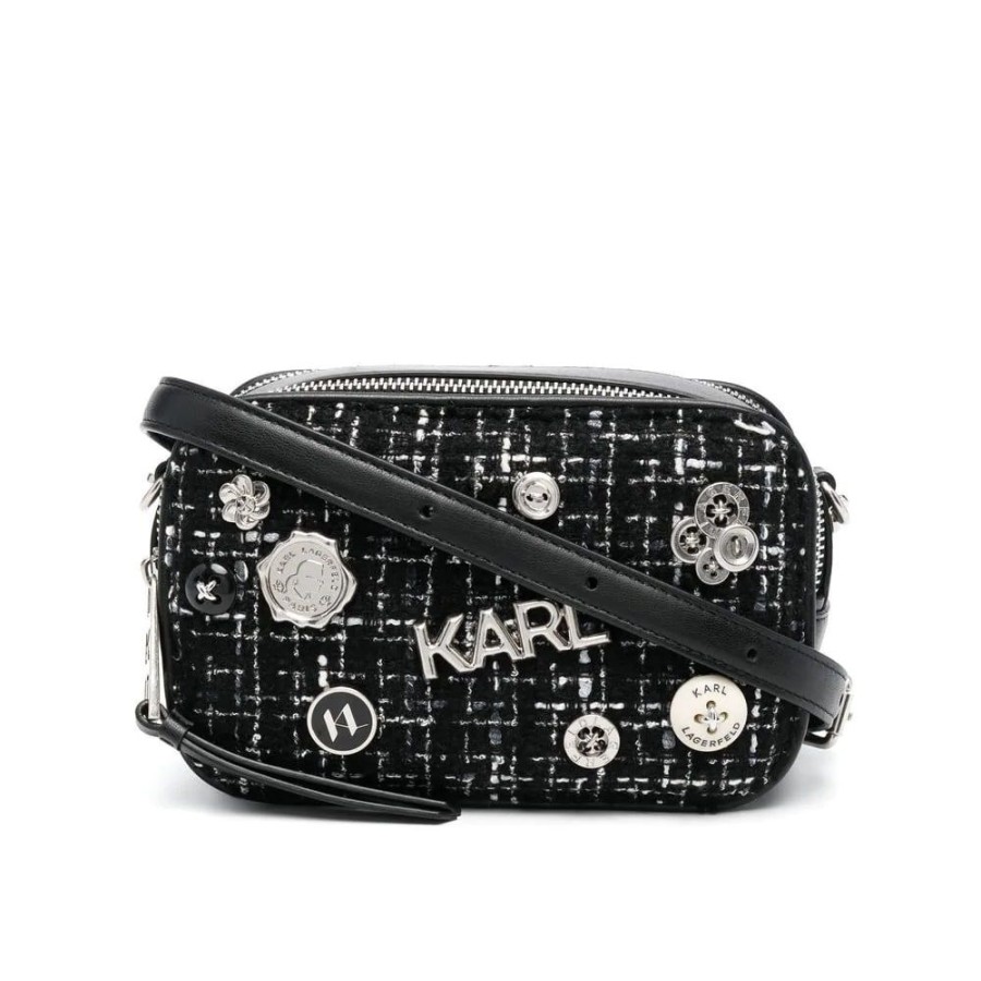 Dame Karl Lagerfeld Tasker | Karl Lagerfeld - Badges Bouclu00E9 Camera Bag