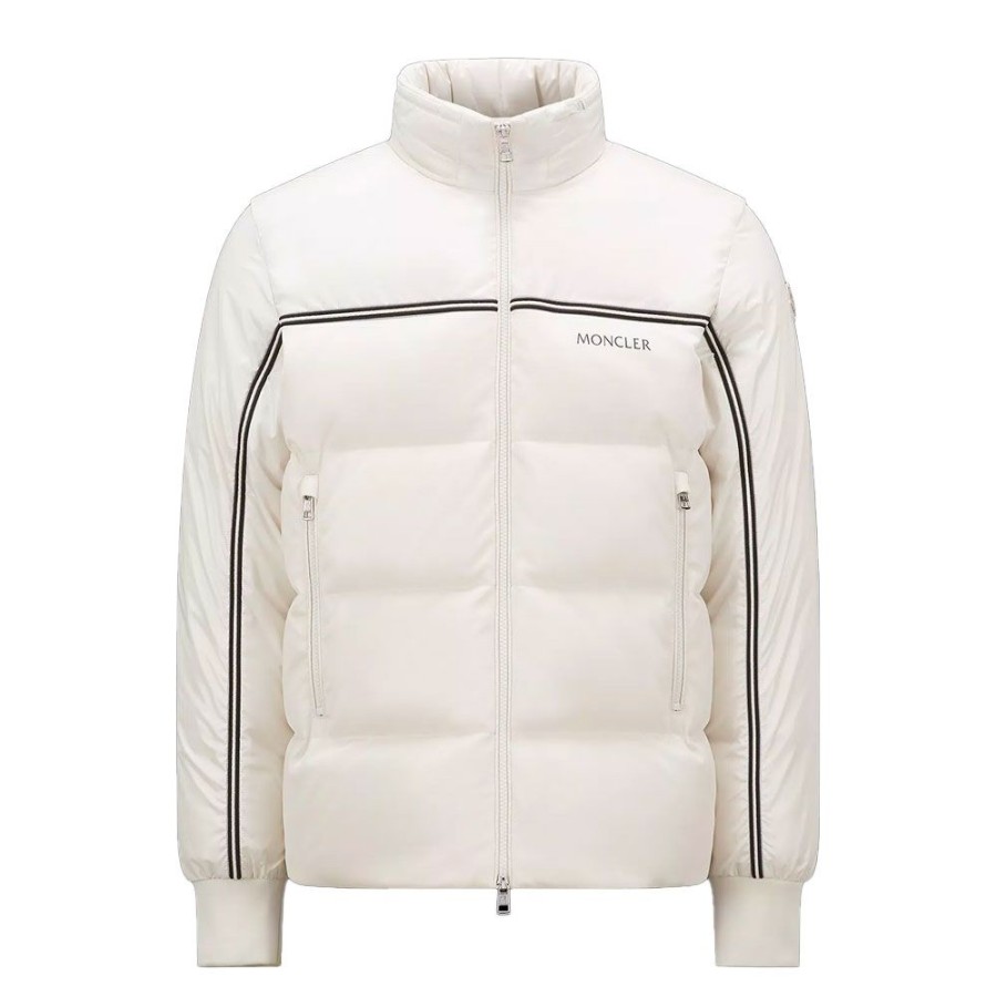 Herren MONCLER HERRE Overtoj | Moncler - Michael Short Down Jacket Cream