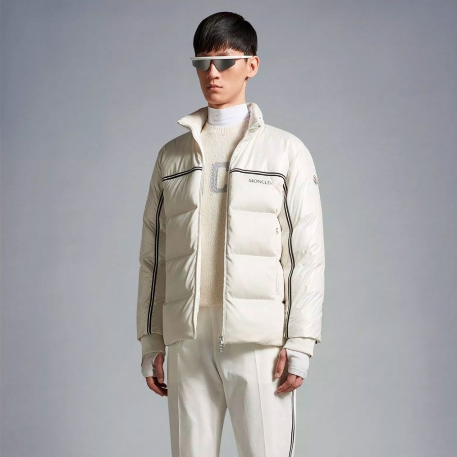 Herren MONCLER HERRE Overtoj | Moncler - Michael Short Down Jacket Cream