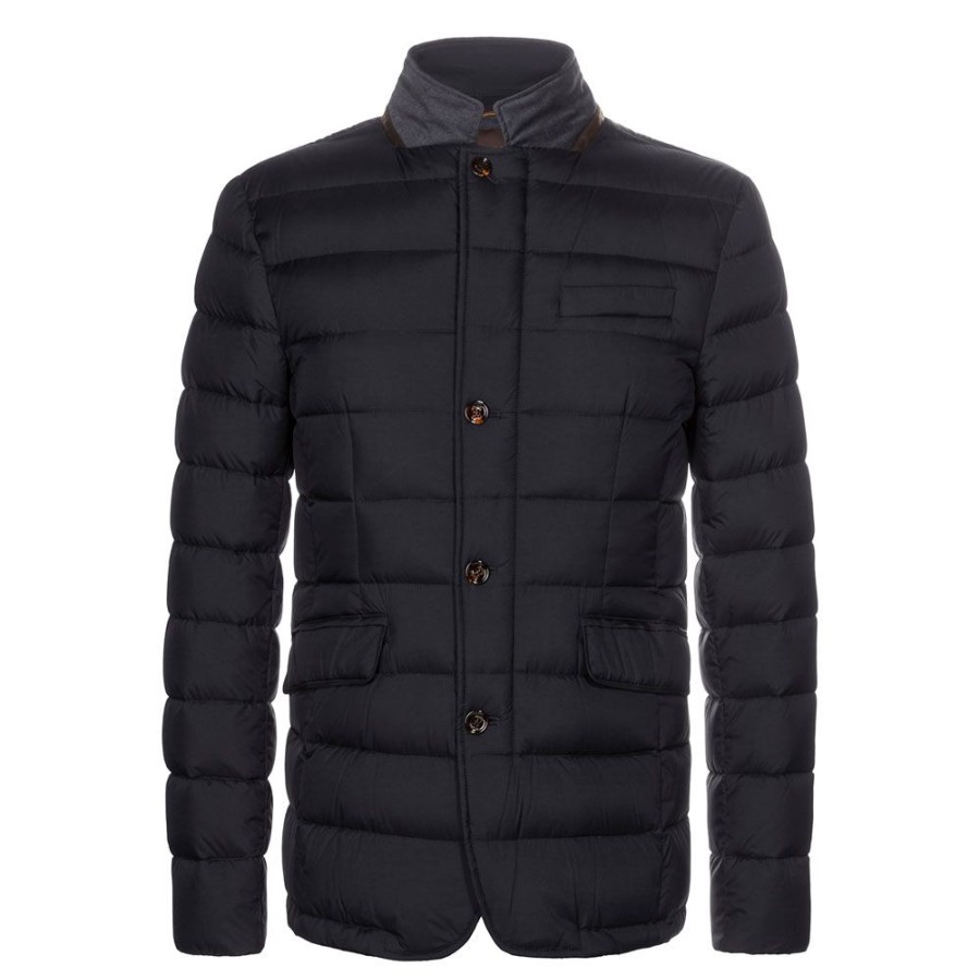 Herren MooRER Overtoj | Moorer - Zayn Down Jacket Navy