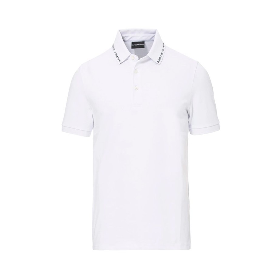 Herren Emporio Armani Herre Polo | Emporio Armani U2013 Polo Hvid