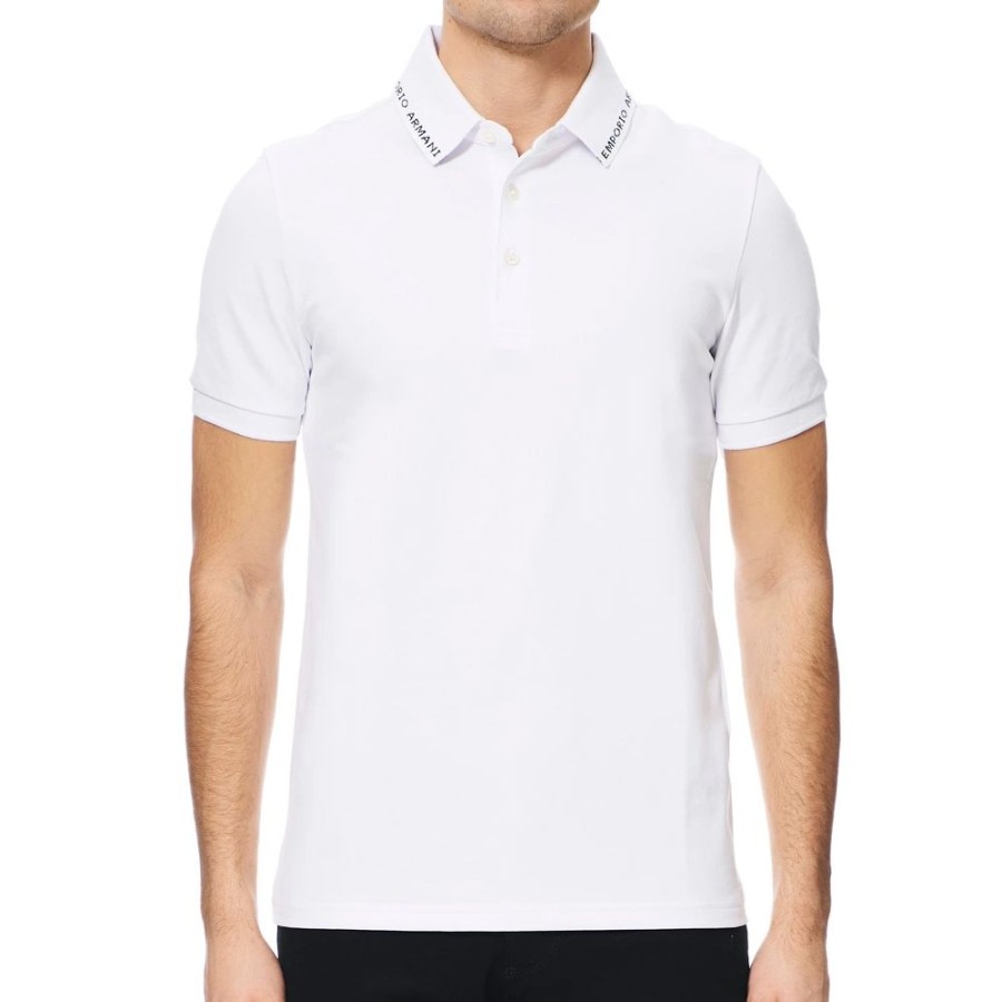 Herren Emporio Armani Herre Polo | Emporio Armani U2013 Polo Hvid